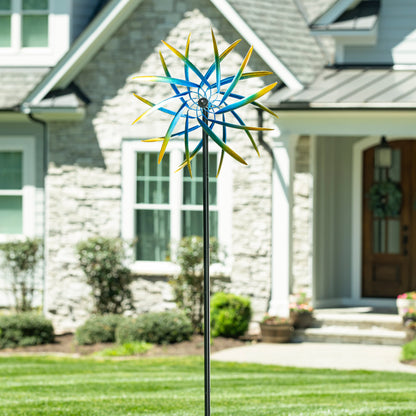 Metal Whirlwind Wonder Wind Spinner 75"H
