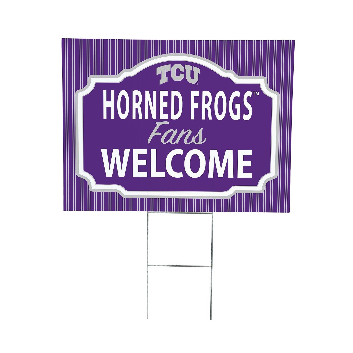 Texas Christian University Coroplast Yard Sign, "Fans Welcome"
