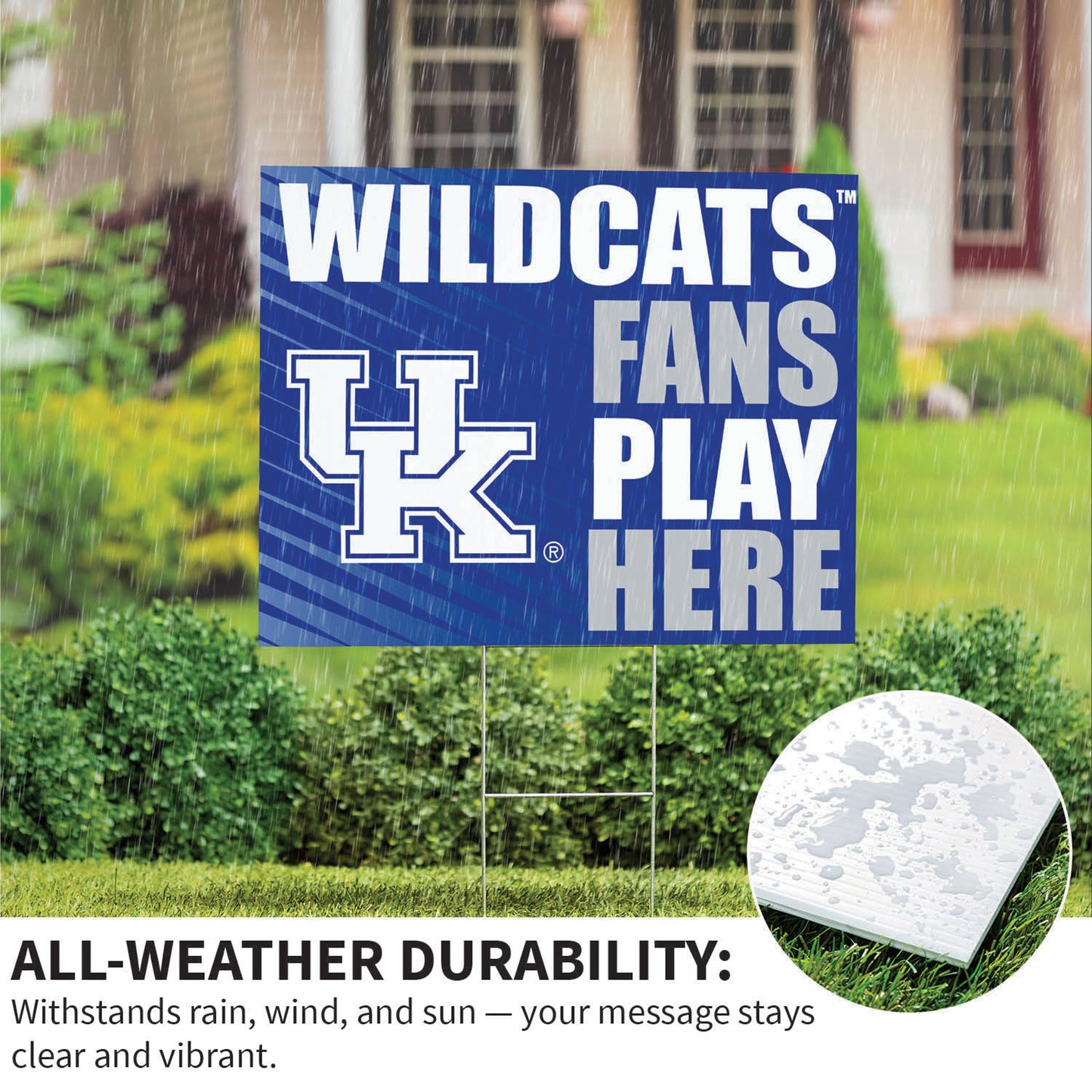 University of Kentucky Coroplast Yard Sign "Fans Play Here"