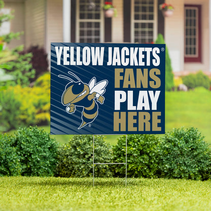 Georgia Tech Coroplast Yard Sign "Fans Play Here"