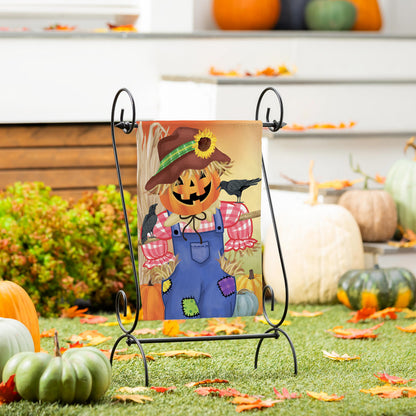 Jack The Scarecrow Burlap Garden Flag