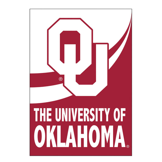 University of Oklahoma Burlap Flag GDN Size