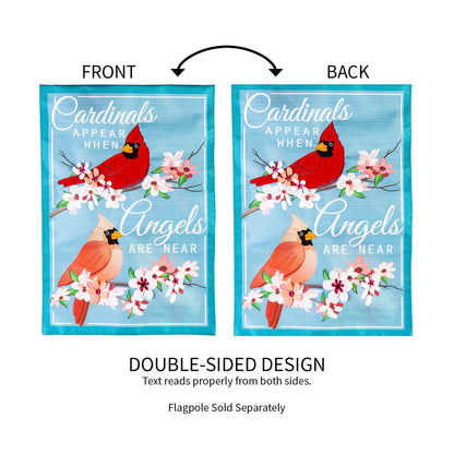 Angels are Near Garden Linen Flag