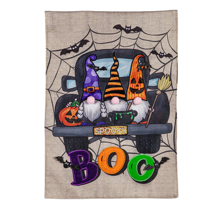 Spooky Truck Garden Burlap Flag