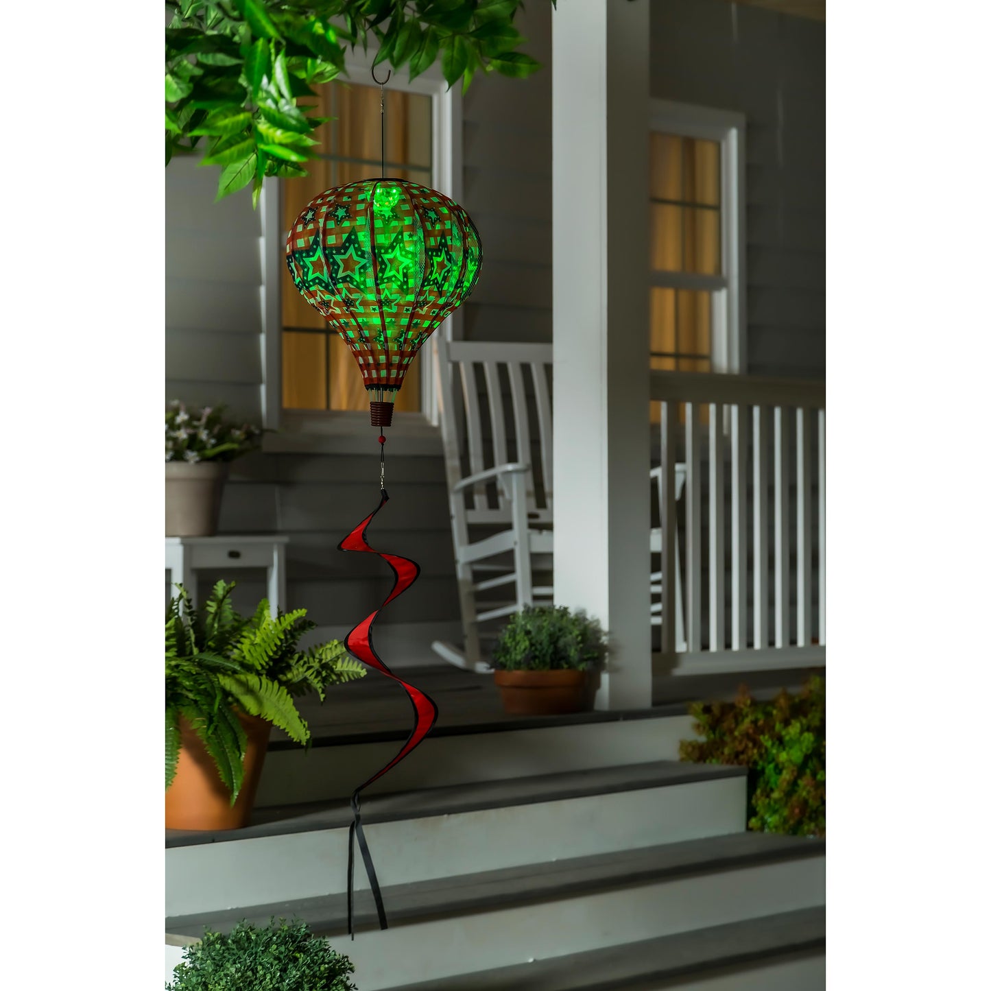 Stars and Plaid Solar Balloon Spinner