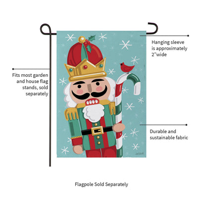 Christmas Icons Reversible Suede Garden Flag