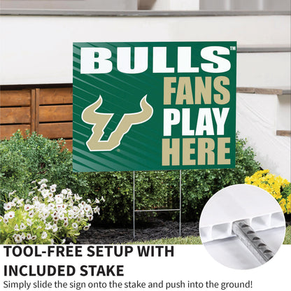 University of South Florida Coroplast Yard Sign "Fans Play Here"