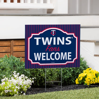 Minnesota Twins Coroplast Yard Sign, "Fans Welcome"