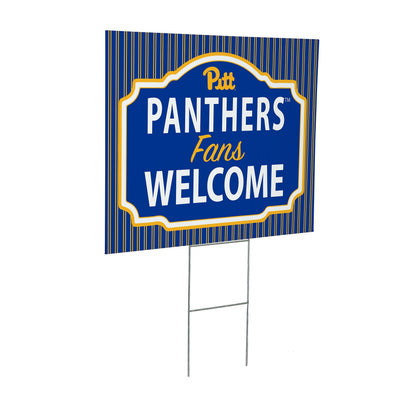 University of Pittsburgh Coroplast Yard Sign, "Fans Welcome"