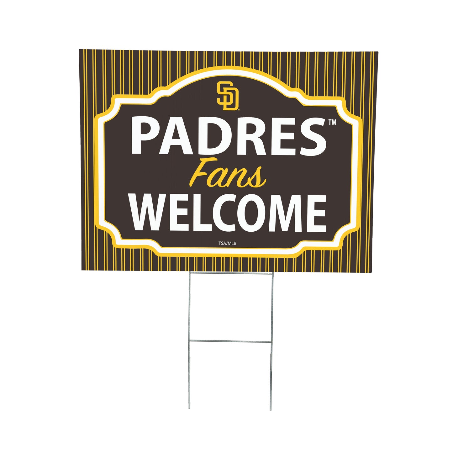 San Diego Padres Coroplast Yard Sign, "Fans Welcome"