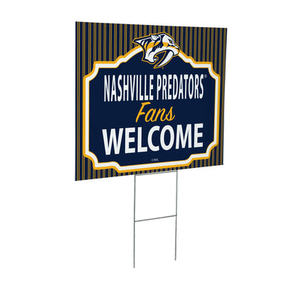 Nashville Predators Coroplast Yard Sign, "Fans Welcome"