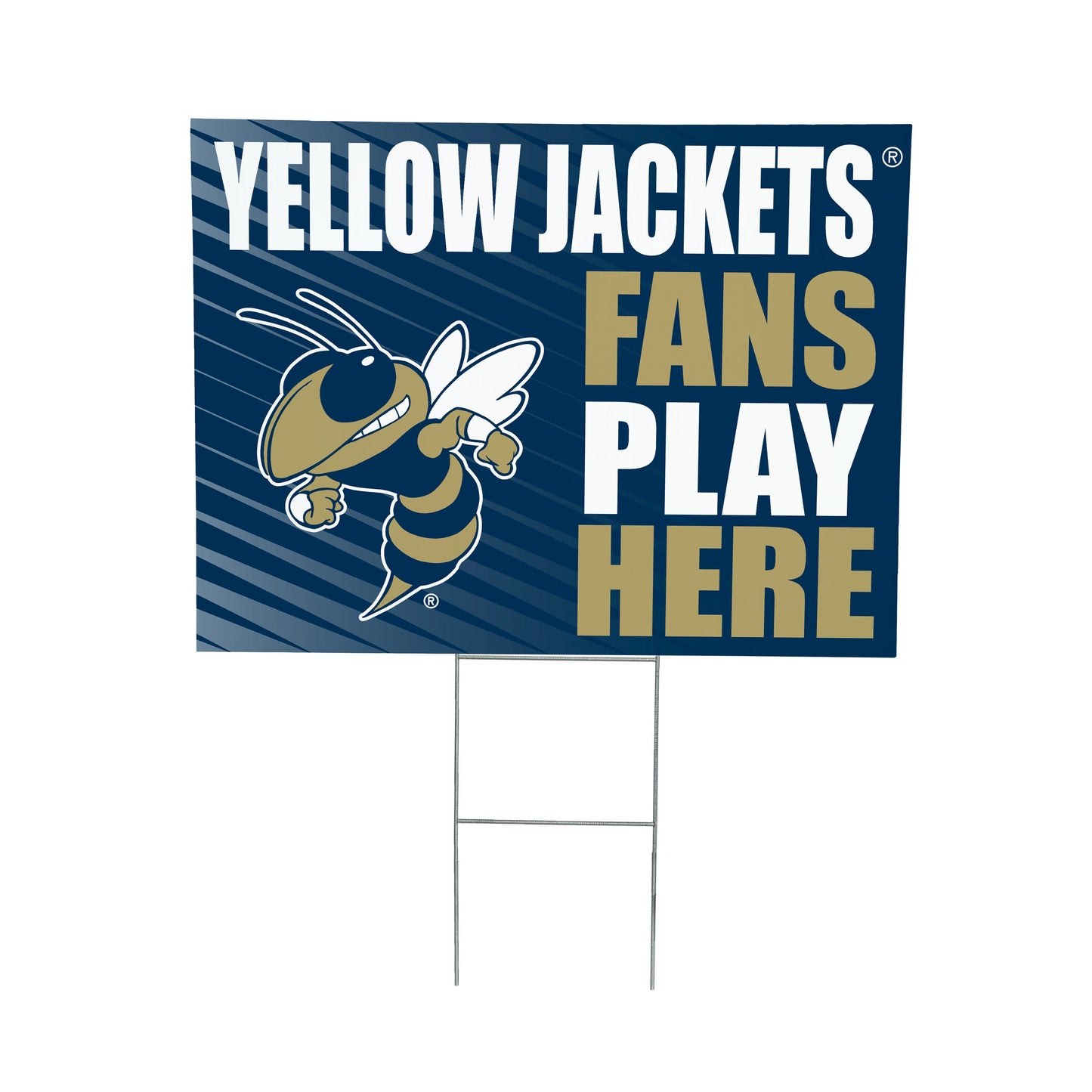Georgia Tech Coroplast Yard Sign "Fans Play Here"