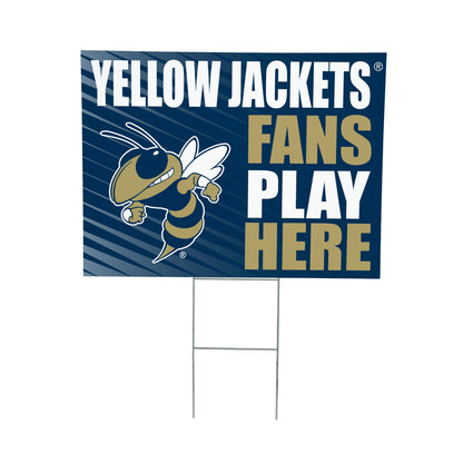 Georgia Tech Coroplast Yard Sign "Fans Play Here"