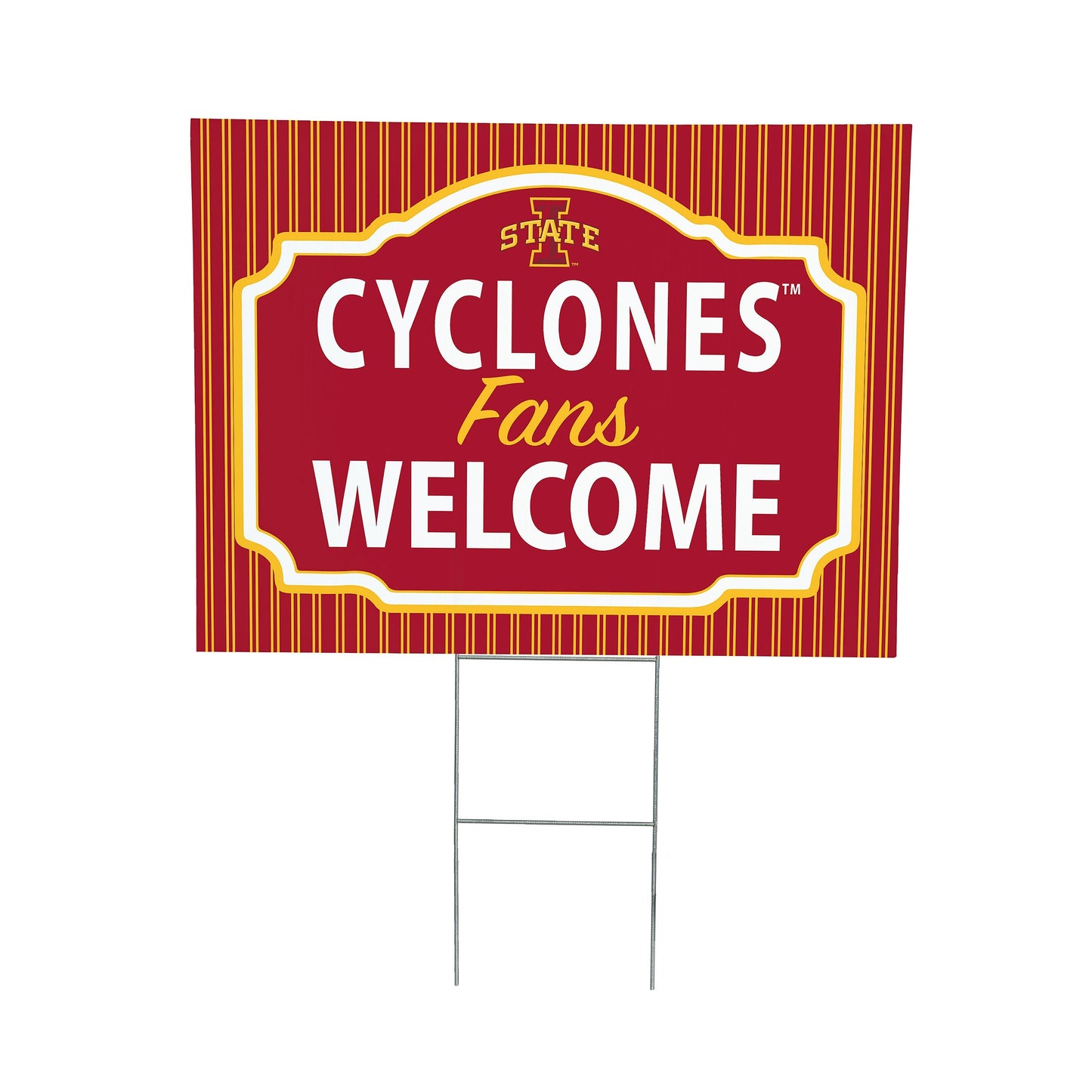 Iowa State University Coroplast Yard Sign, "Fans Welcome"