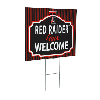 Texas Tech University Coroplast Yard Sign, "Fans Welcome"