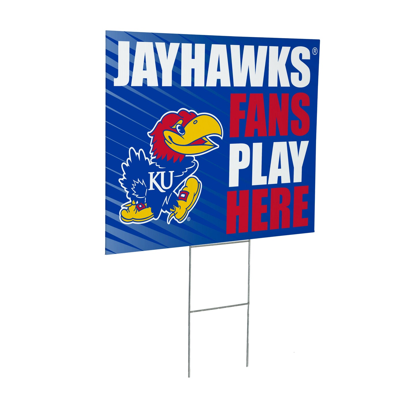 University of Kansas Coroplast Yard Sign "Fans Play Here"