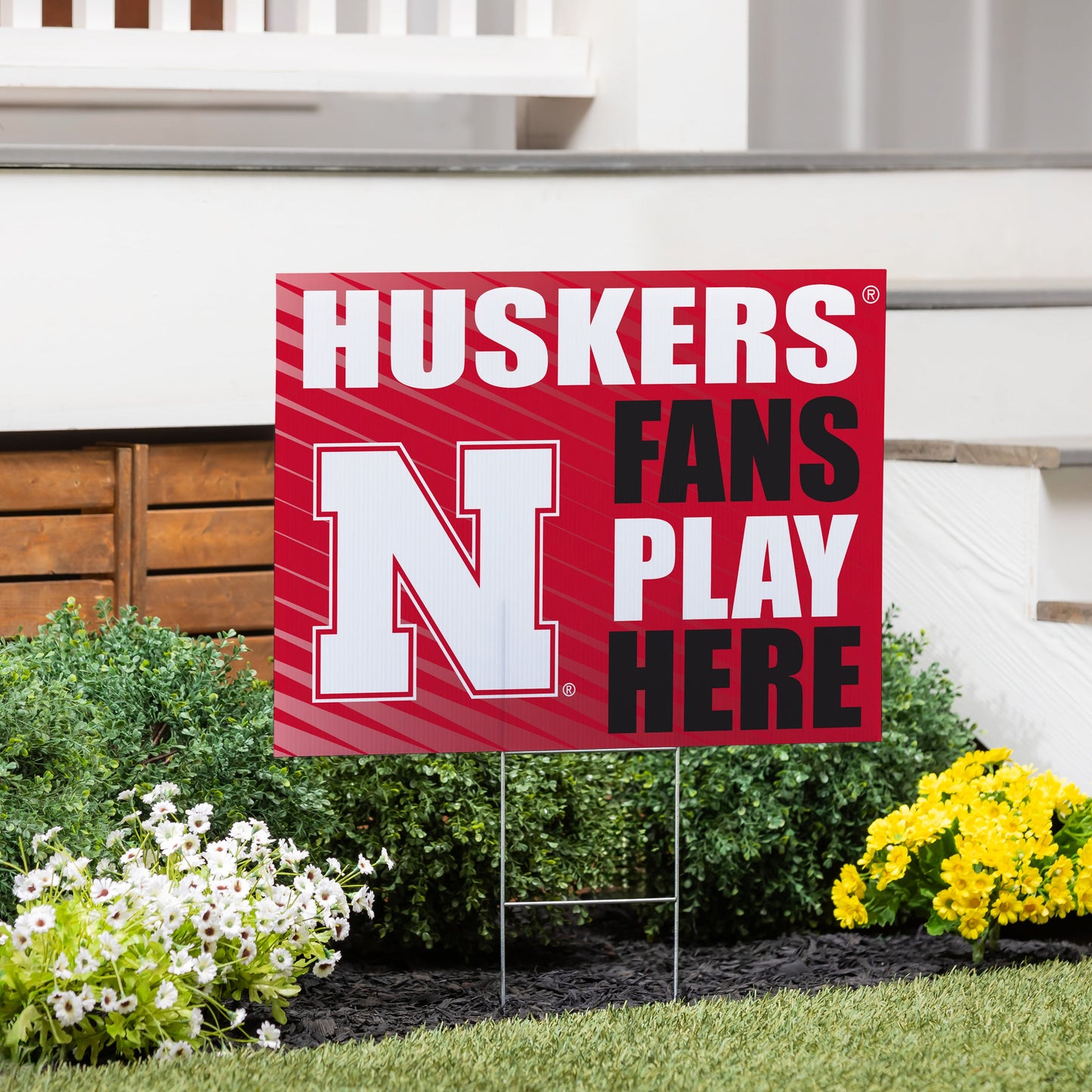 University of Nebraska Coroplast Yard Sign "Fans Play Here"
