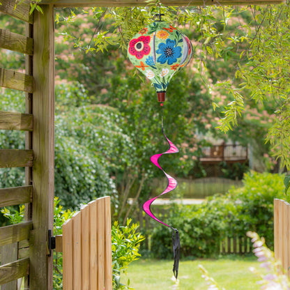 Summer Florals Burlap Balloon Spinner