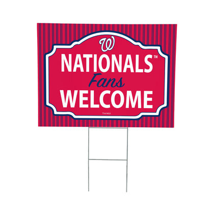 Washington Nationals Coroplast Yard Sign, "Fans Welcome"