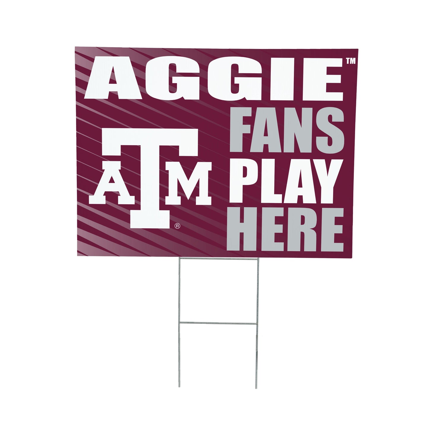 Texas A&M Coroplast Yard Sign "Fans Play Here"