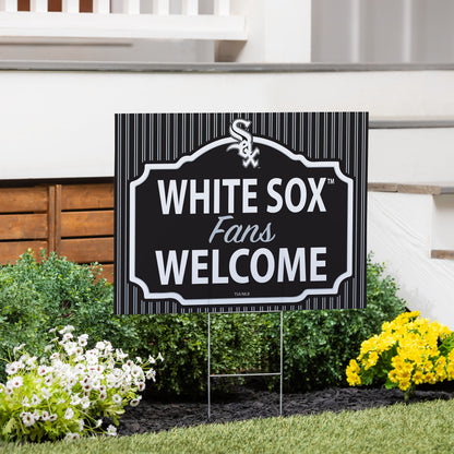 Chicago White Sox Coroplast Yard Sign, "Fans Welcome"