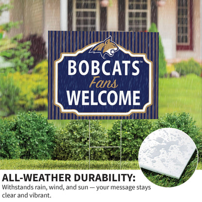Montana State University Coroplast Yard Sign, "Fans Welcome"