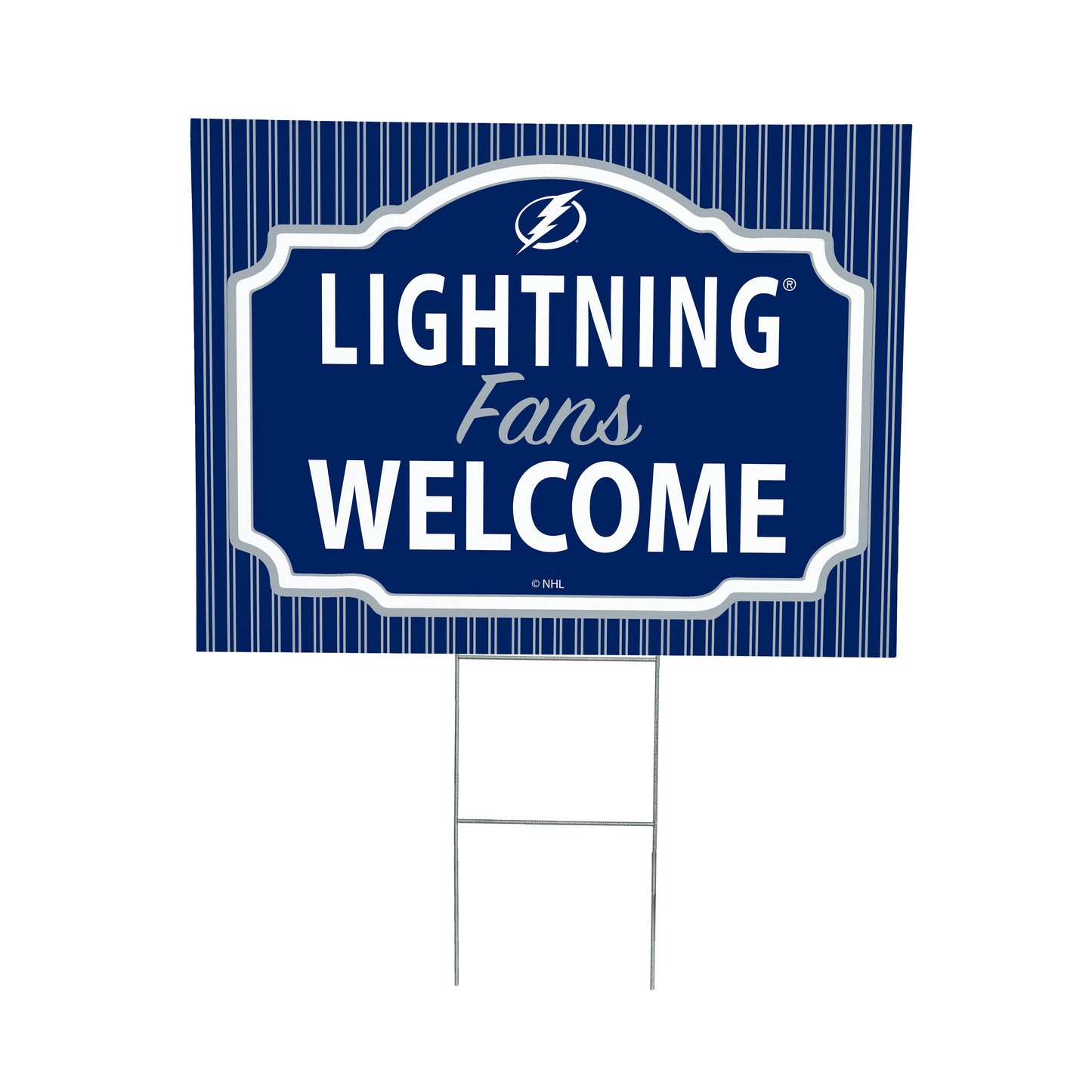 Tampa Bay Lightning Coroplast Yard Sign, "Fans Welcome"