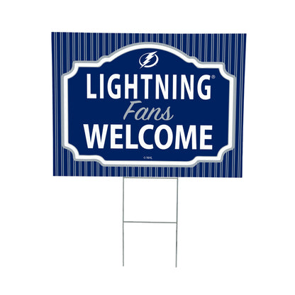 Tampa Bay Lightning Coroplast Yard Sign, "Fans Welcome"