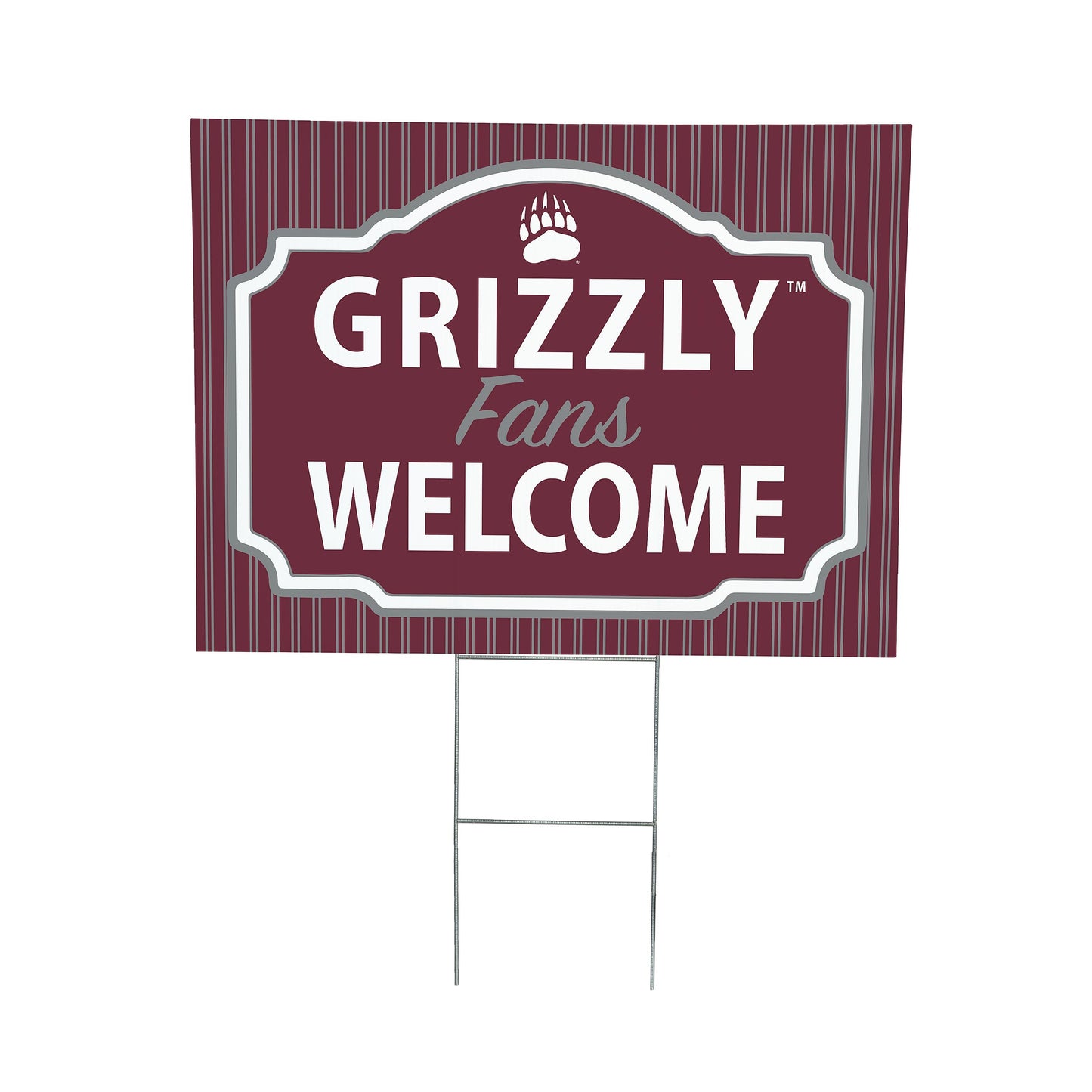 University of Montana Coroplast Yard Sign, "Fans Welcome"