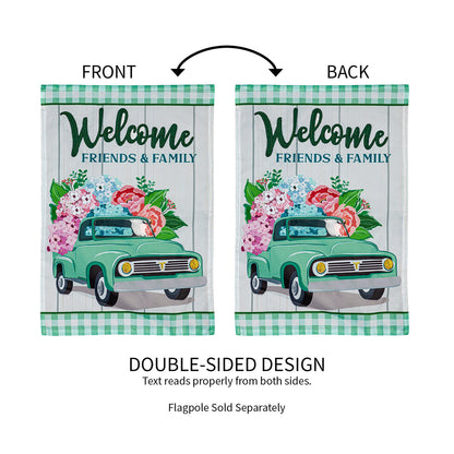 Spring Flower Delivery Garden Applique Flag