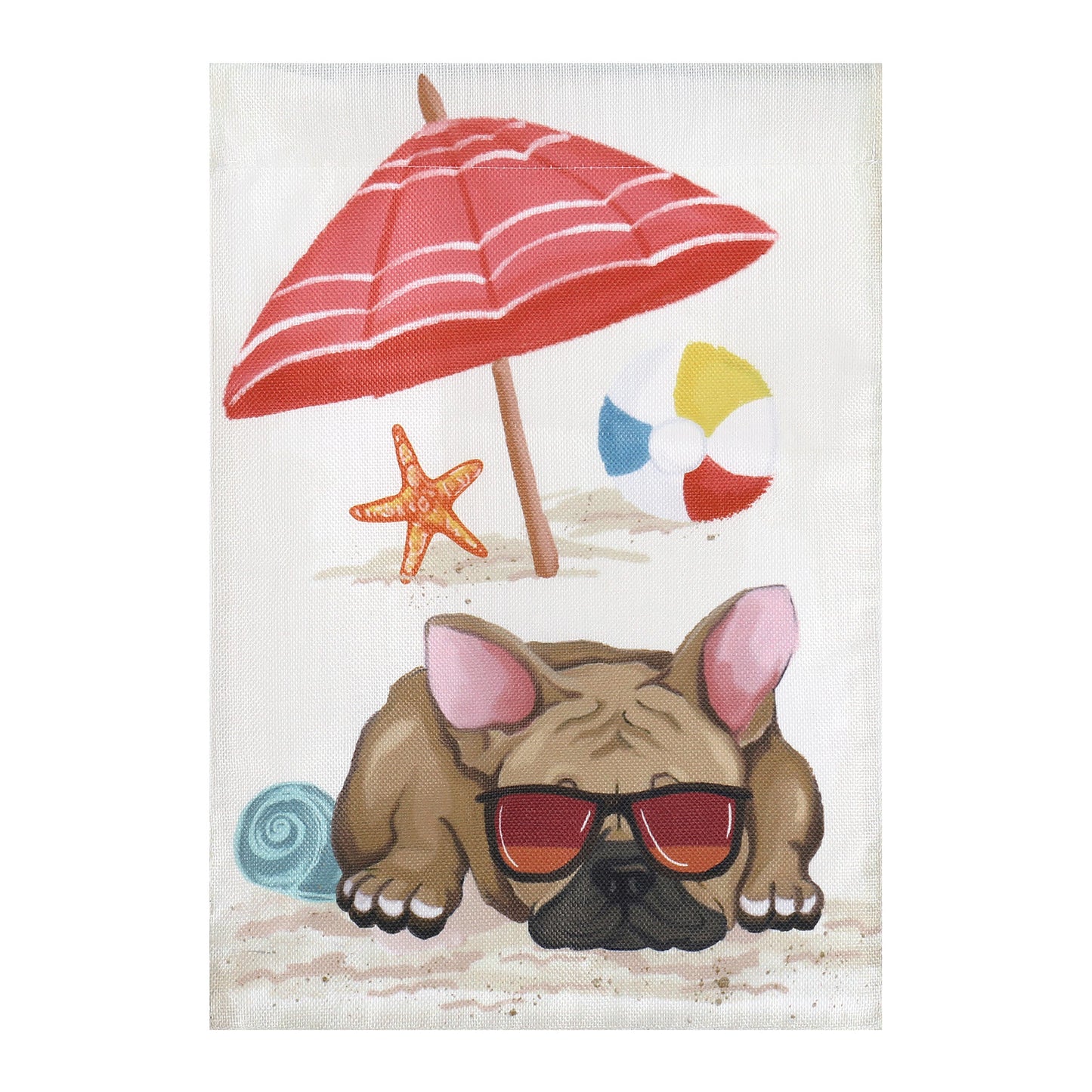 Summer Beach House Burlap Flag