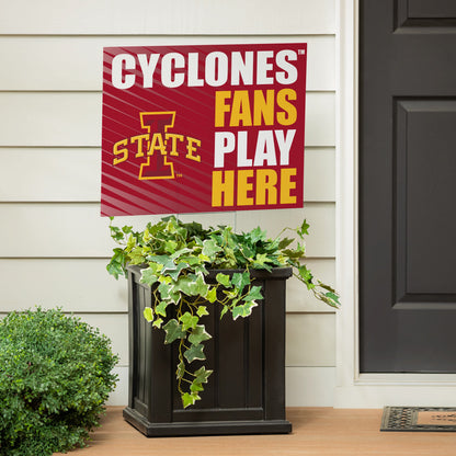 Iowa State University Coroplast Yard Sign "Fans Play Here"