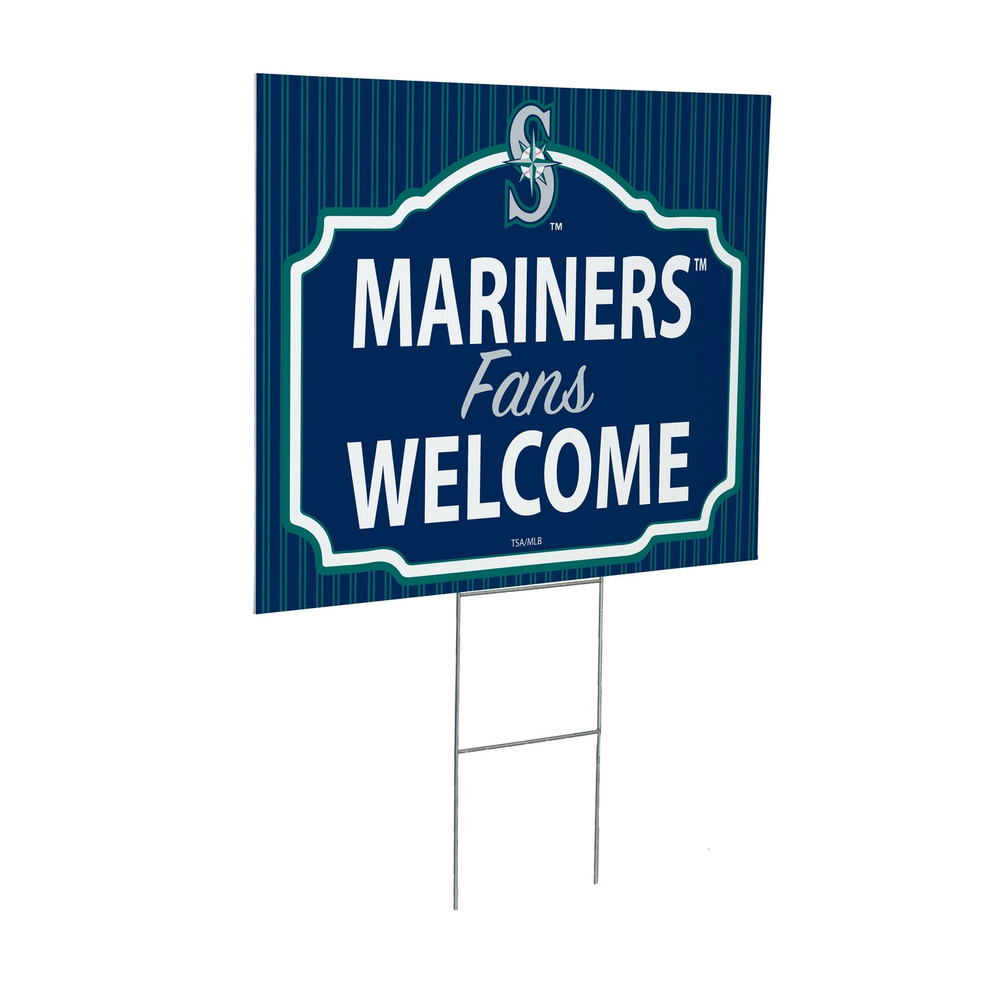 Seattle Mariners Coroplast Yard Sign, "Fans Welcome"