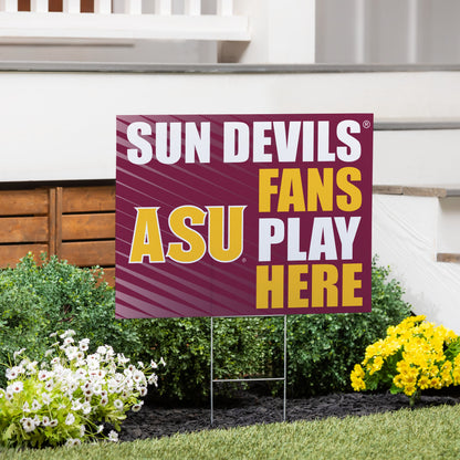 Arizona State University Coroplast Yard Sign "Fans Play Here"