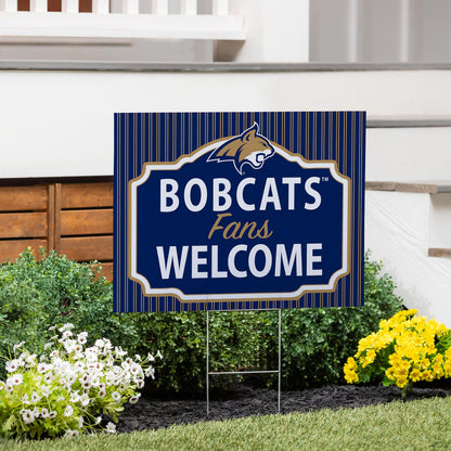 Montana State University Coroplast Yard Sign, "Fans Welcome"