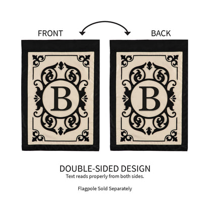 Cambridge Monogram Garden Applique Flag, Letter B
