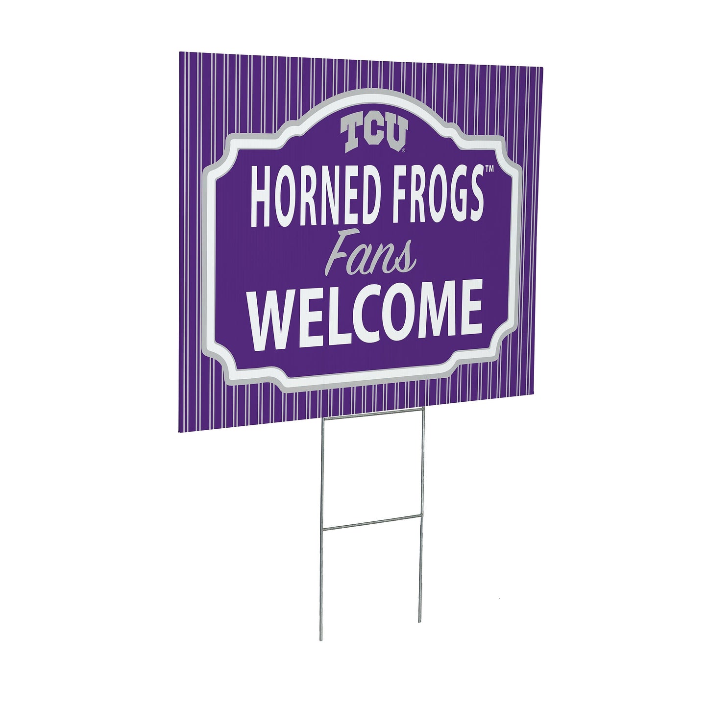 Texas Christian University Coroplast Yard Sign, "Fans Welcome"