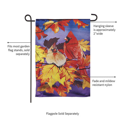 Cardinal Friends Garden Lustre Flag