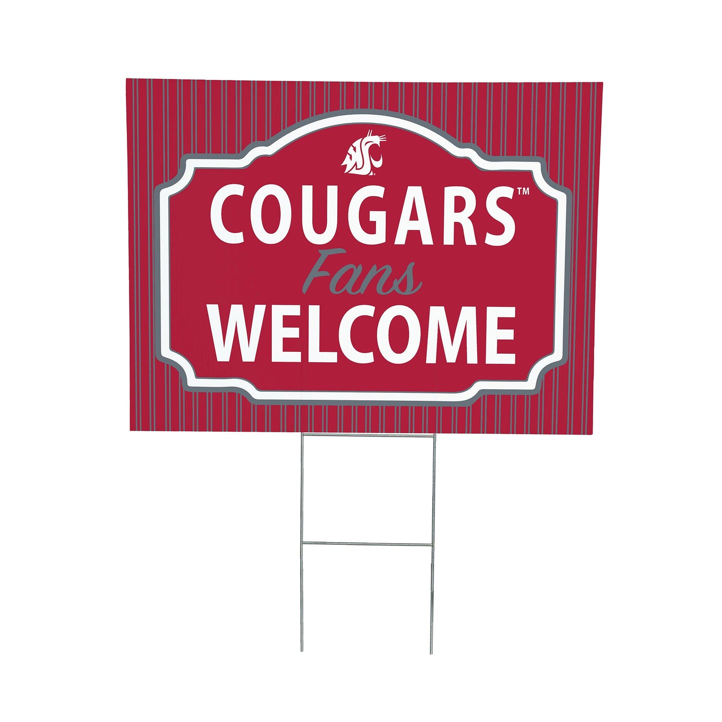 Washington State University Coroplast Yard Sign, "Fans Welcome"