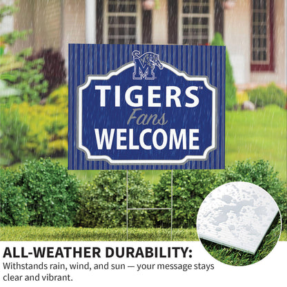 University of Memphis Coroplast Yard Sign, "Fans Welcome"