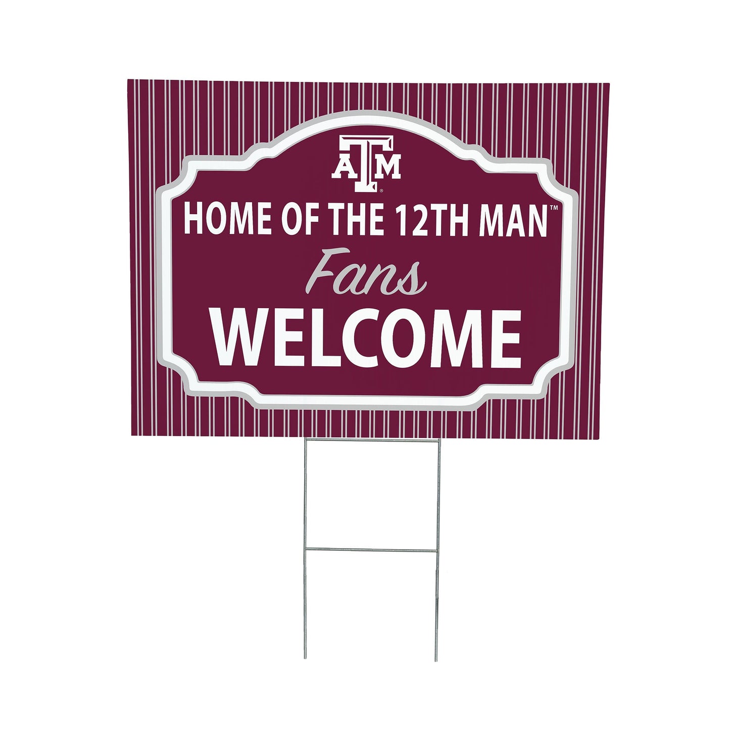 Texas A&M Coroplast Yard Sign, "Fans Welcome"