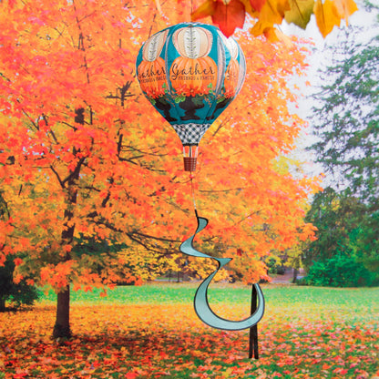 Gather Stacked Pumpkins Burlap Balloon Spinner