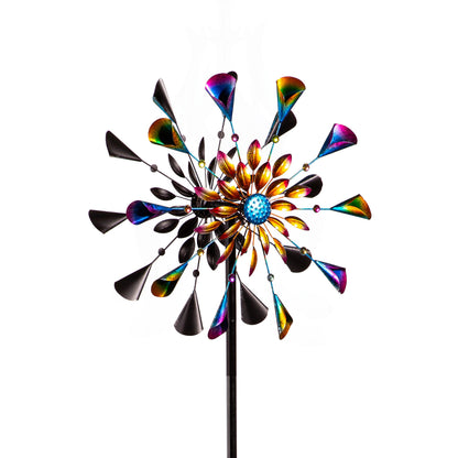 Metal Wind Spinner, Colorful Calla Lily, 75"H