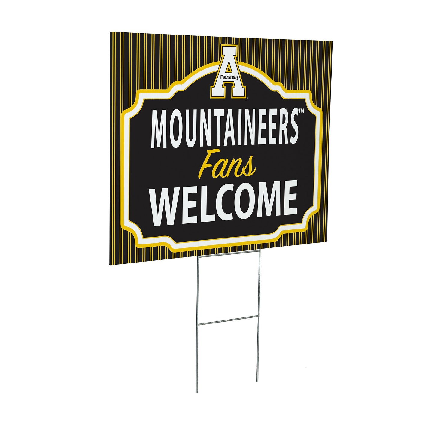 Appalachian State University Coroplast Yard Sign, "Fans Welcome"