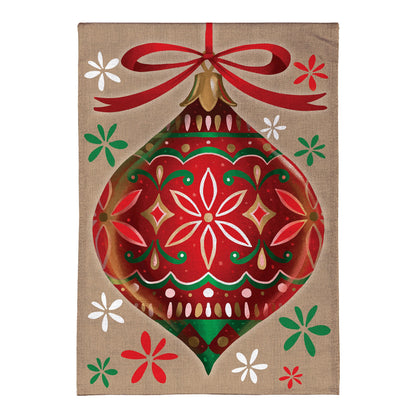 Vivid Christmas Ornament Burlap House Flag
