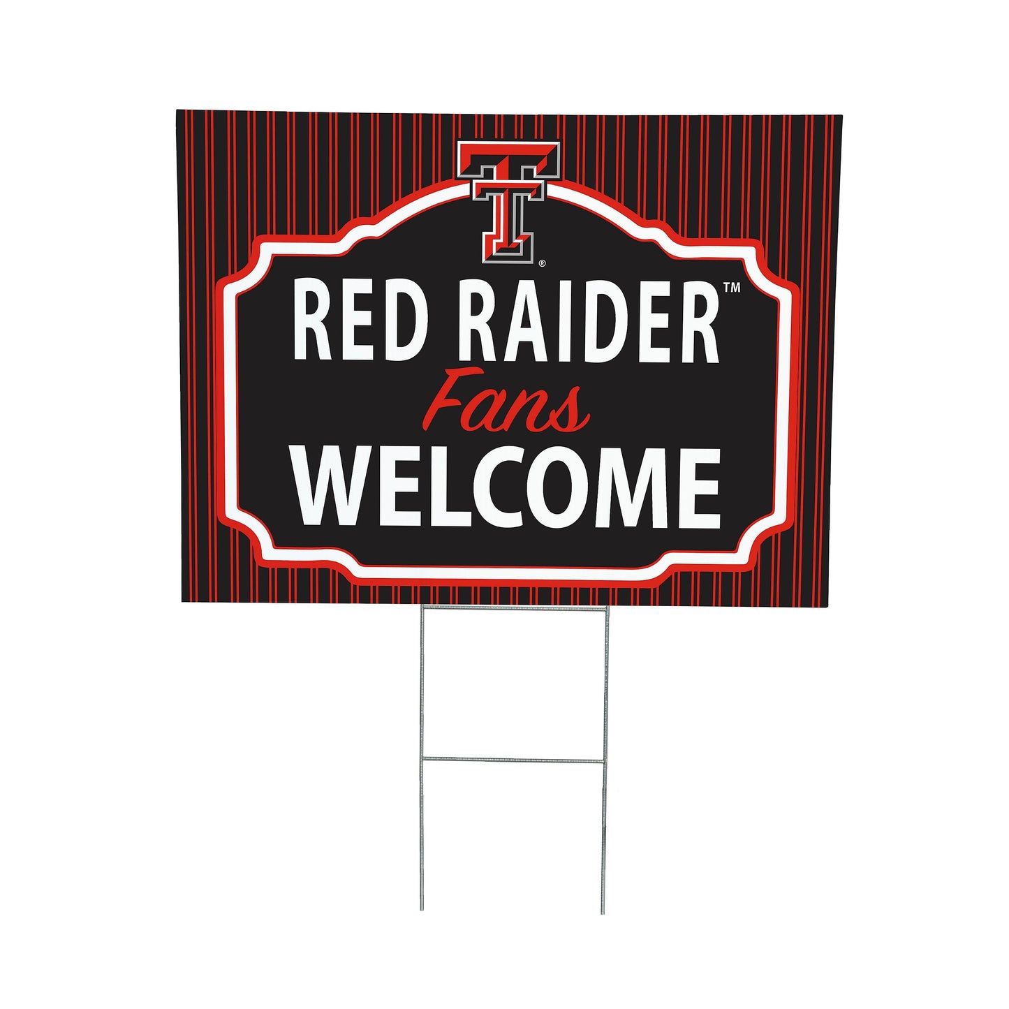 Texas Tech University Coroplast Yard Sign, "Fans Welcome"