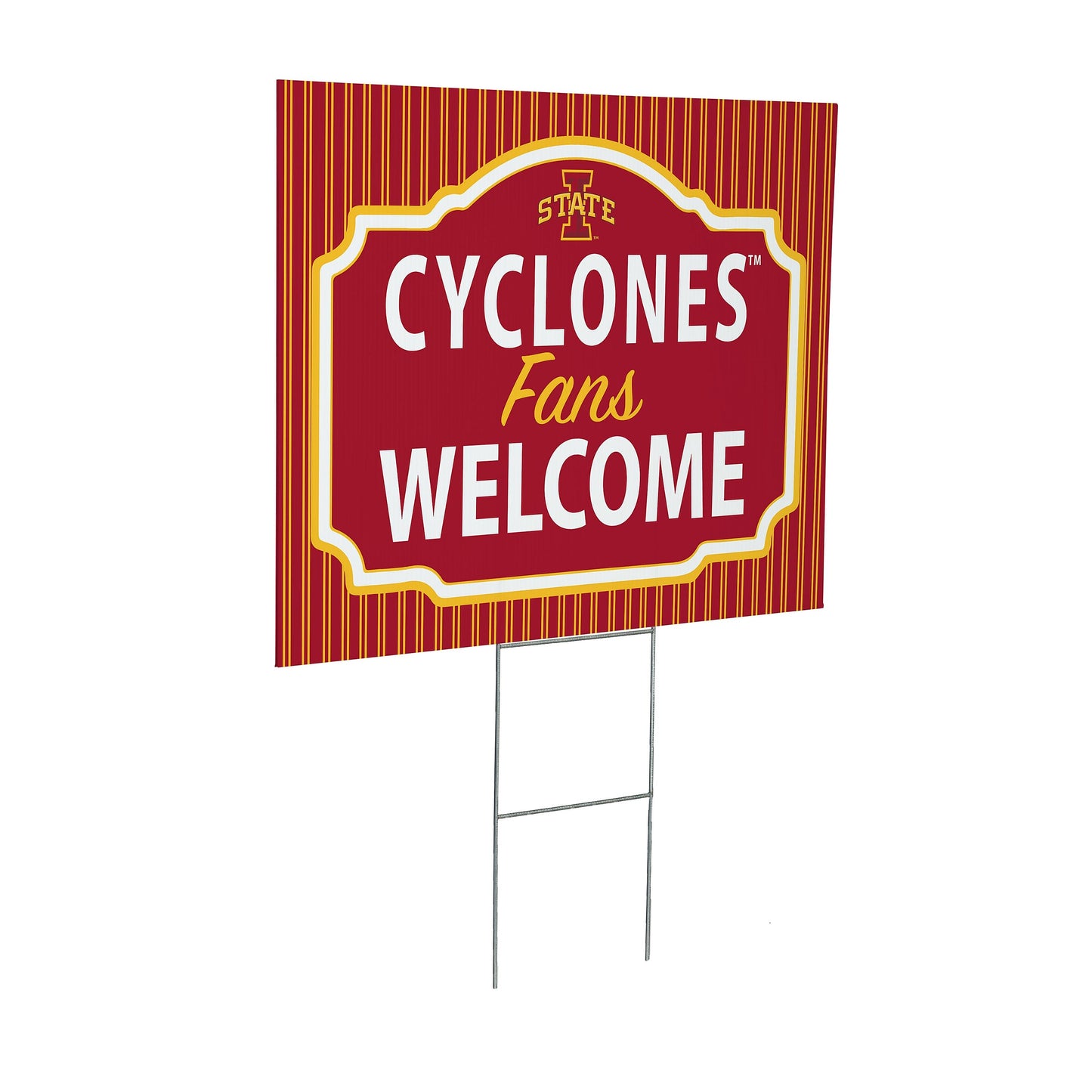 Iowa State University Coroplast Yard Sign, "Fans Welcome"
