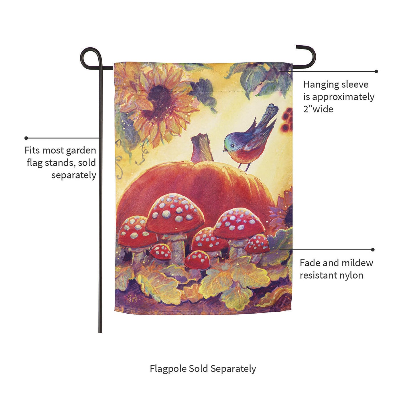 Autumn Light Suede Garden Flag