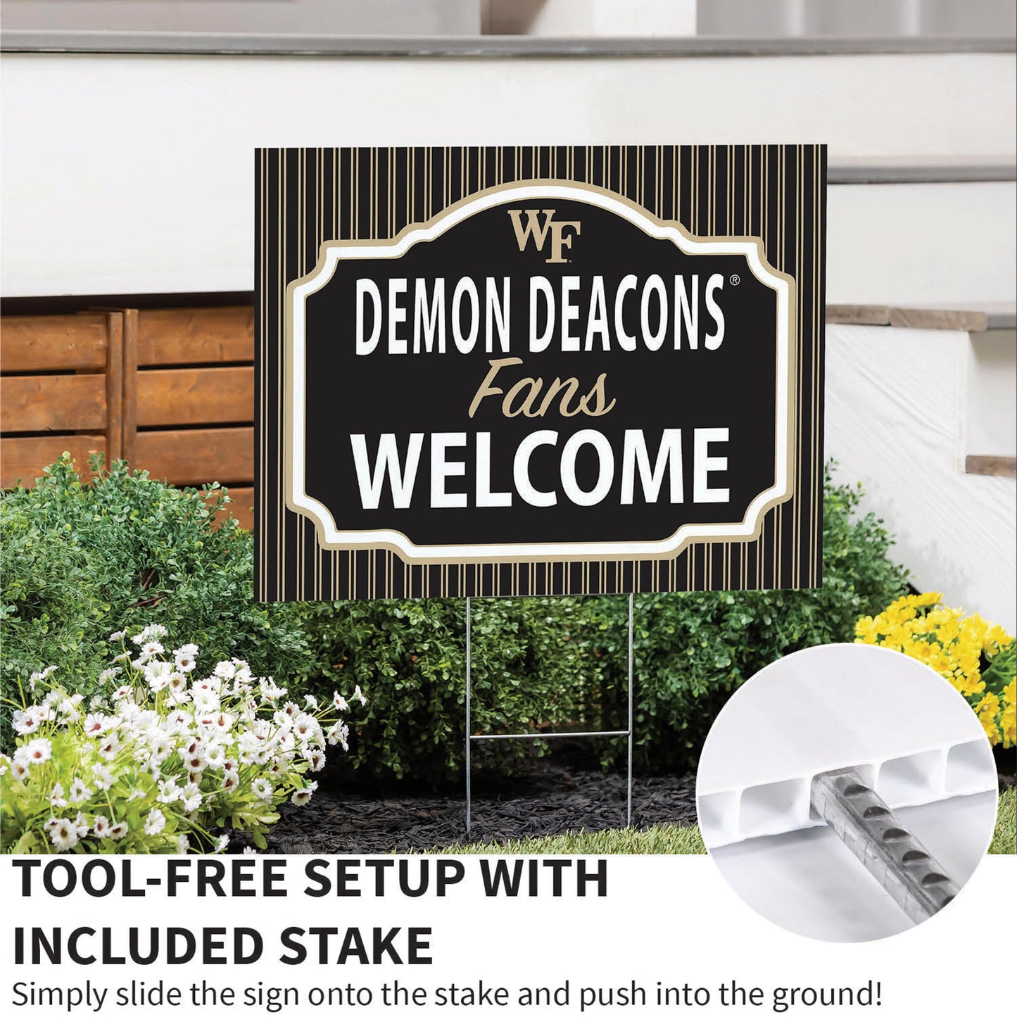 Wake Forest University Coroplast Yard Sign, "Fans Welcome"