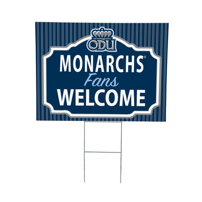 Old Dominion University Coroplast Yard Sign, "Fans Welcome"